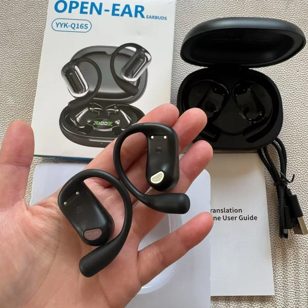Translation Earbuds - Wireless Open-Ear 5.4 Sport Headset,blue or khaki or black